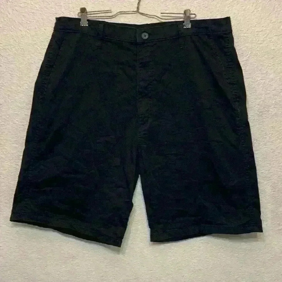 Wrangler black shorts sz 36 work short business casual summer blue collar - Picture 1 of 9